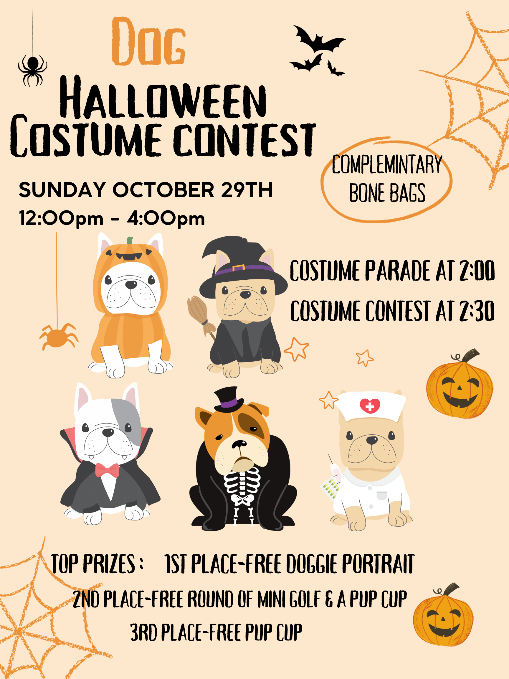 Howl-o-ween Pet Costume Contest Flyer Halloween Dog Pet 